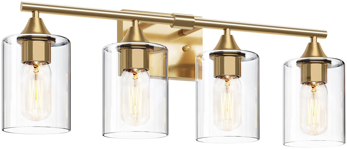 4-Light Brushed Bathroom Vanity Wall Light