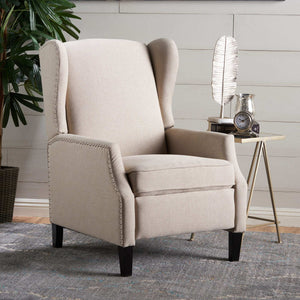 Westeros Wing Back Fabric Upholstered Recliner - Best Buy Furniture