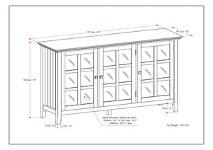 Acadian - Wide Storage Cabinet Handcrafted