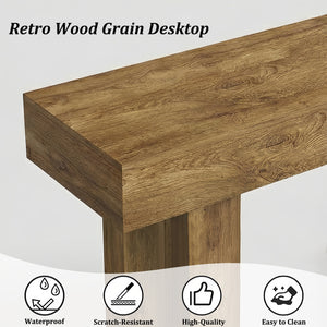 63" Long Console Table, Farmhouse Entryway Table with Storage