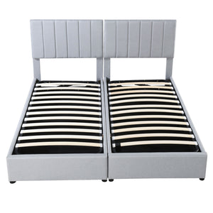 Upholstered Platform Bed With A Hydraulic Storage System