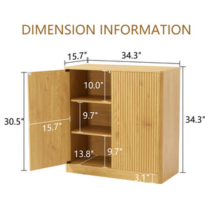 34.3" Modern Wavy Sideboard with Curved Contour Design