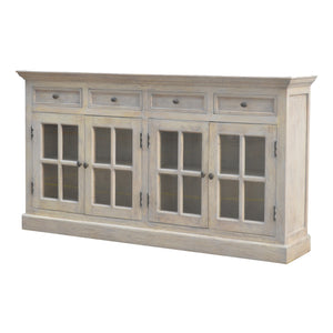 Solid Wood Stone Acid Wash Glazed Sideboard
