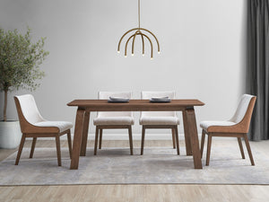 Ginny - 5 Piece With Side Chairs Dining Room Set - Walnut - Best Buy Furniture