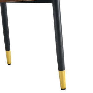 Modern Dining Chairs With Sleek Backrest and Metal Legs