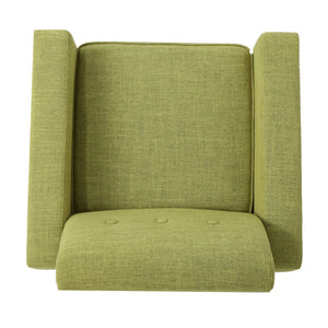 Nebulize - Upholstered Fabric Club Chair With Button Tufted And Square Off Arm And Back