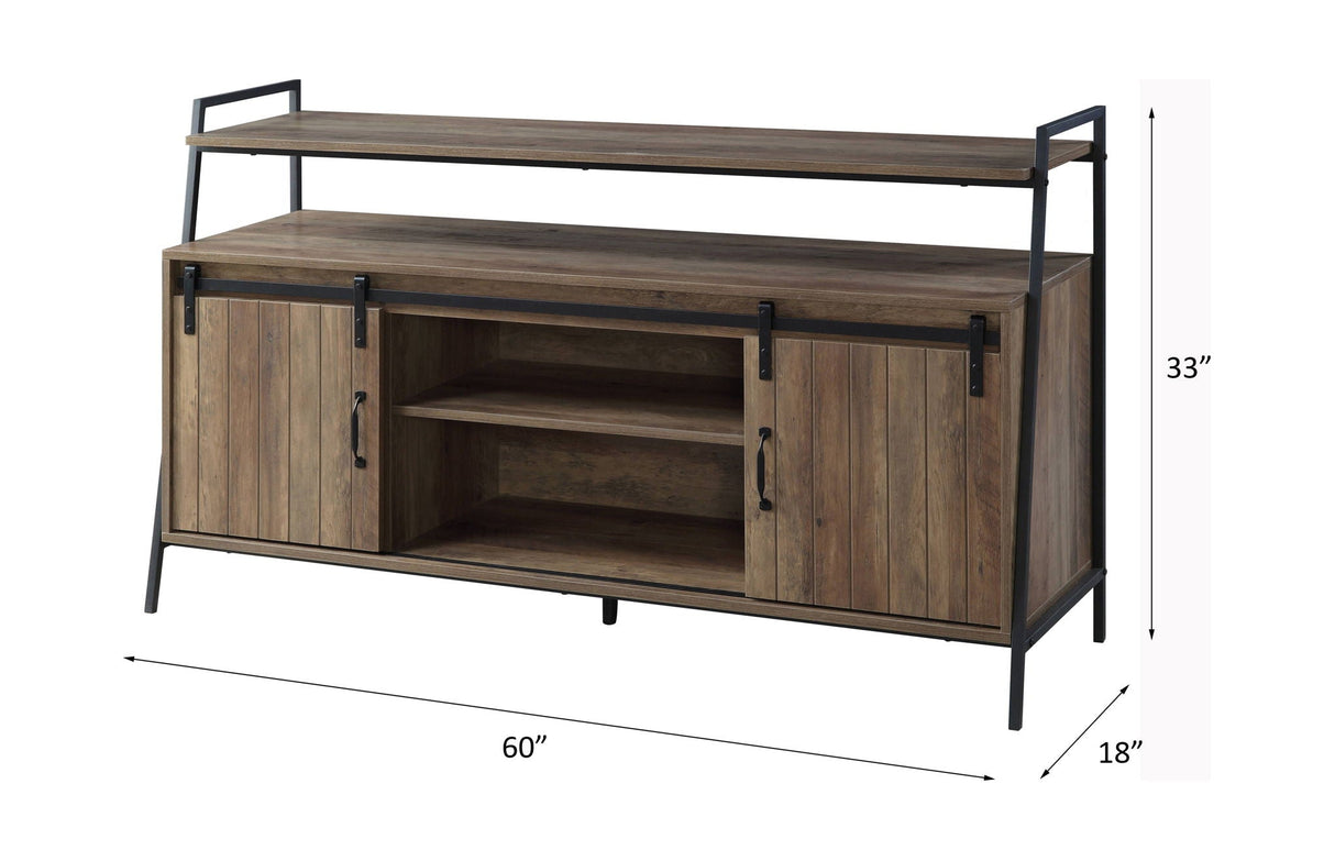 Rashawn - Rustic TV Stand - Oak - Best Buy Furniture