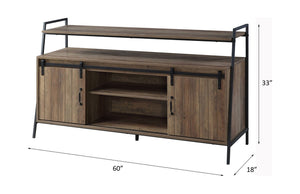 Rashawn - Rustic TV Stand - Oak - Best Buy Furniture