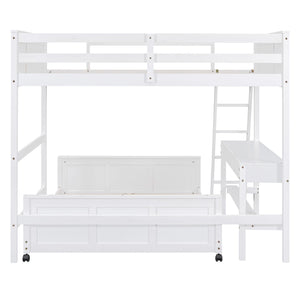 Full Over Full Bunk Bed With Desk