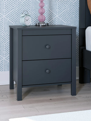 Simmenfort - Two Drawer Night Stand - Navy Blue - Best Buy Furniture
