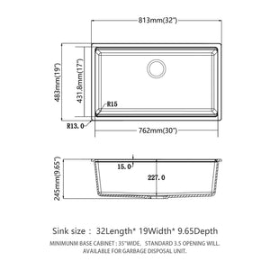 Quartz Kitchen Sink, Granite Composite Workstation Undermount