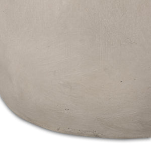 Outdoor Oval Lightweight Concrete Side Table