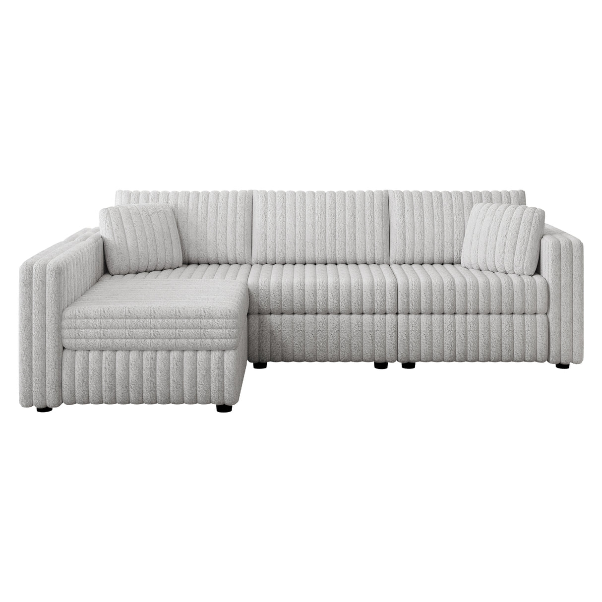 106.3" Soft L-shaped 4-Person Sofa