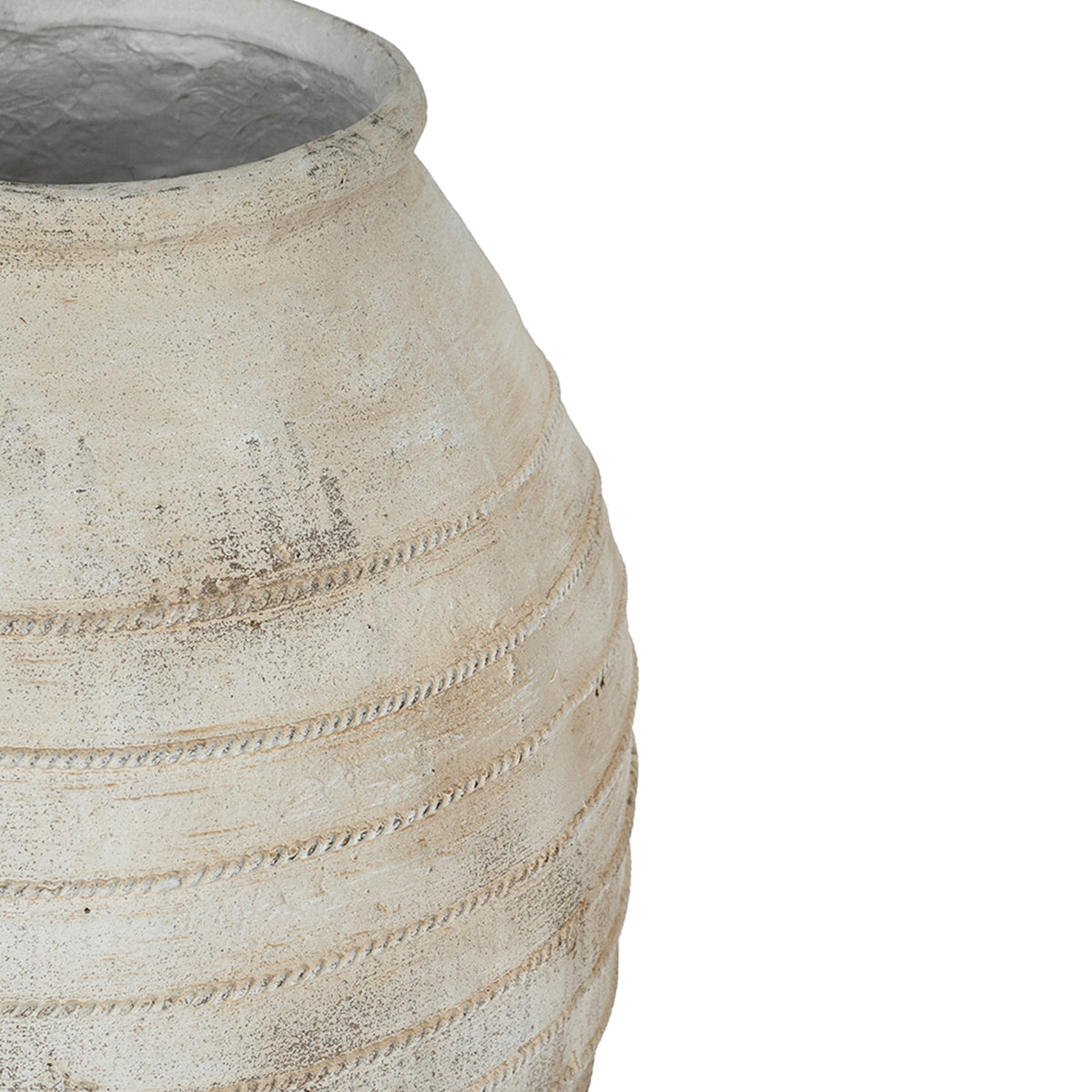 22.4x22.4x30.5" Large Magnesium Flower Pot with Weathered Finish