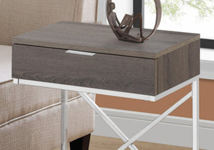 Accent Side Table, Storage Drawer, Contemporary - Taupe - Best Buy Furniture