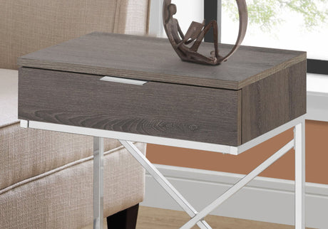 Accent Side Table, Storage Drawer, Contemporary - Taupe - Best Buy Furniture