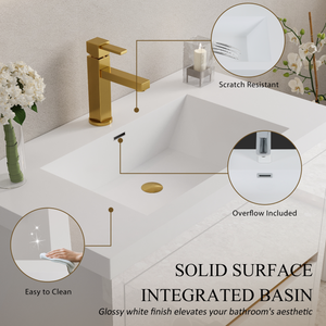 36" Freestanding Bathroom Vanity with Sink and Storage Cabinet