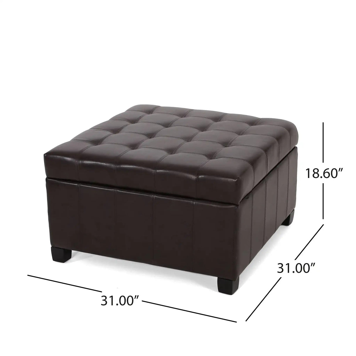 Isabella - Contemporary Ottoman With Storage - Best Buy Furniture