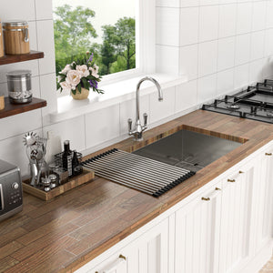 Modern Style Undermount Sink With Stainless Steel, Deep Single Bowl