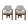 Upholstered Arm Dining Chairs (Set of 2) - Best Buy Furniture