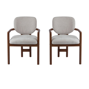 Upholstered Arm Dining Chairs (Set of 2)