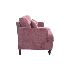 Mid Century Modern Fabric Loveseat Sofa, 2 Seat Upholstered Couch