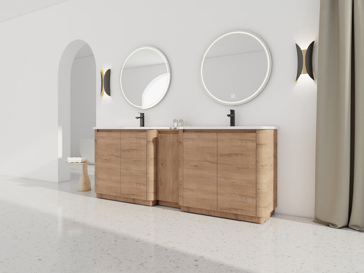 84'' Freestanding Bathroom Vanity with Ceramic Sink