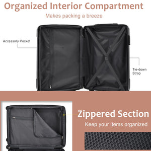 Lightweight Durable ABS Hardshell Luggage - 24 Inch