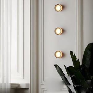 Nordic Acrylic Dimple LED Wall Sconce 1-Light 3-Color Adjustable