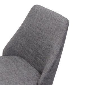 Modern Dining Chair With Iron Legs And Wood Finish