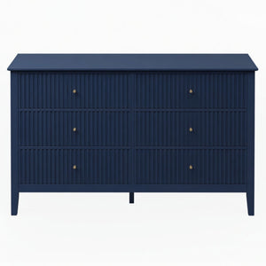 Modern 6 Drawer Fluted Dresser