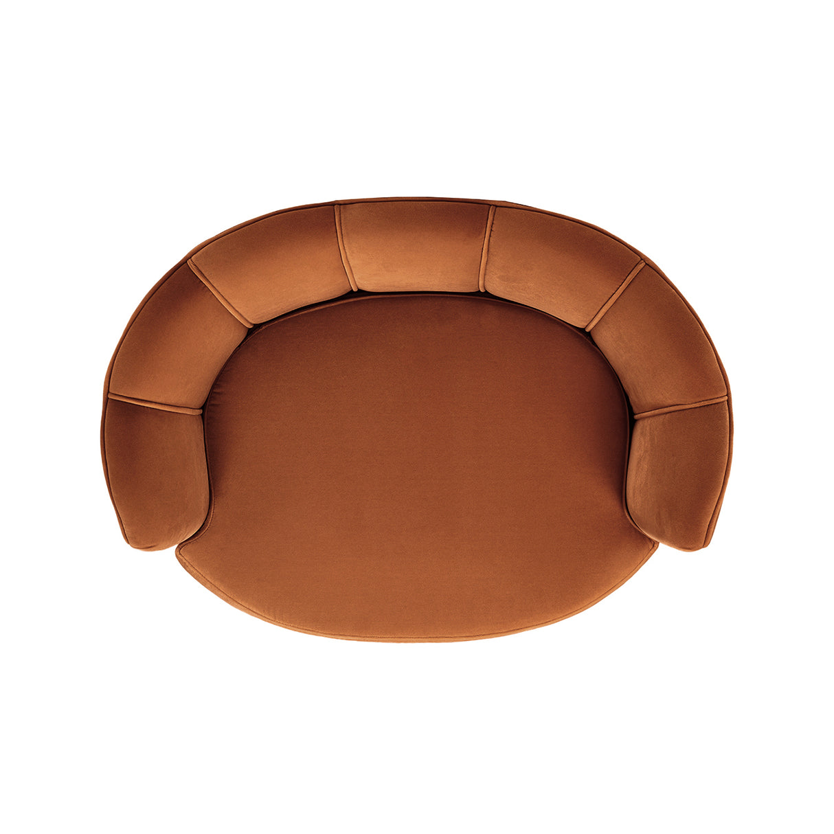 Clara 34.5" Scalloped Pet Sofa Bed, Medium, Burnt