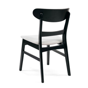 Mid Century Dining Chairs With Cushioned Seats And Wood Frame (Set of 2)