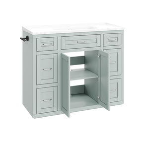 48" Mint Green Bathroom Vanity