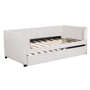 Upholstered Daybed With Ergonomic Design Backrest