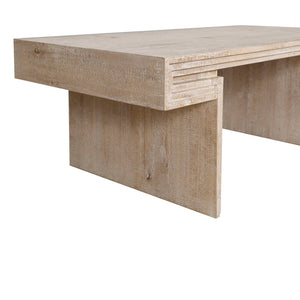 American Vintage Industrial Coffee Table, Double Tier Design