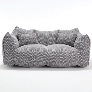 Comfortable Dual Beanbag Chair With High Resilience Foam Core For 2 People