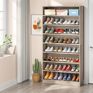 9 Tier Freestanding Shoe Cabinet, With Open Design