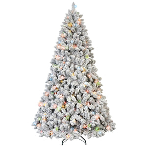 4Ft Flocked Christmas Tree with 150 Colorful UL Lights