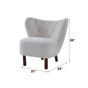 Zusud - Teddy Sherpa Accent Chair - White - Best Buy Furniture