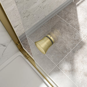 55"-60" W x 72" H Brushed Shower Door