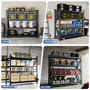 5000LBS Industrial Shelving for Warehouse, Heavy Duty Metal Adjustable Garage Shelves (69"H x 71"W x 23.7"D) 5000LBS Storage Unit