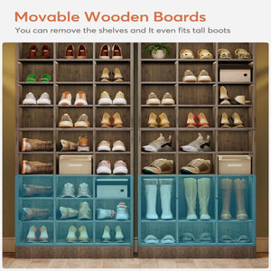 10 Tier Shoe Storage Cabinet With 30 Cubbies