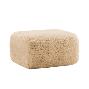 Aviana Ottoman Plush Fabric - Light Khaki