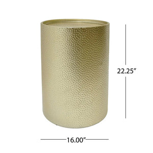 Modern Round Accent Table With Hammered Surface - Best Buy Furniture