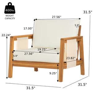 Outdoor Club Chair Set of 2