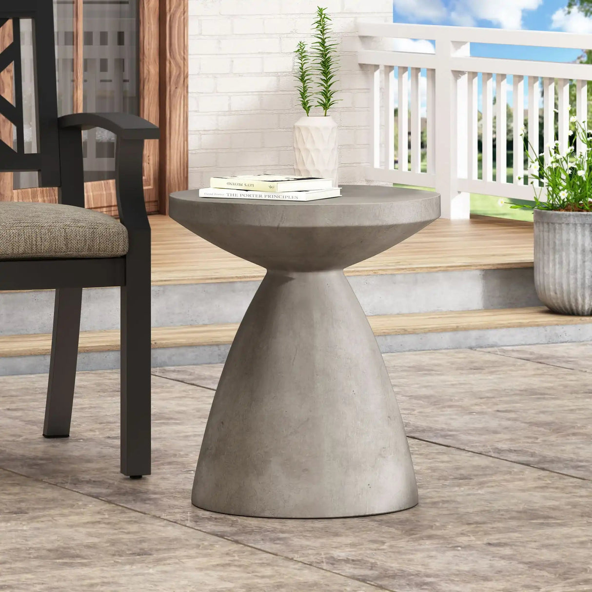 Outdoor / Indoor Lightweight Concrete Side Table - Best Buy Furniture