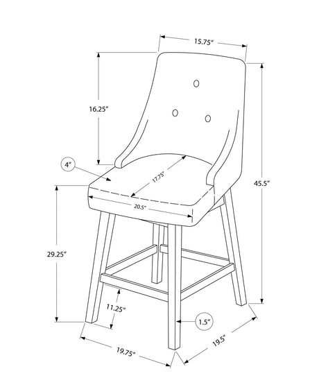 Swivel Stool Bar Height, Transitional (Set of 2) - Best Buy Furniture