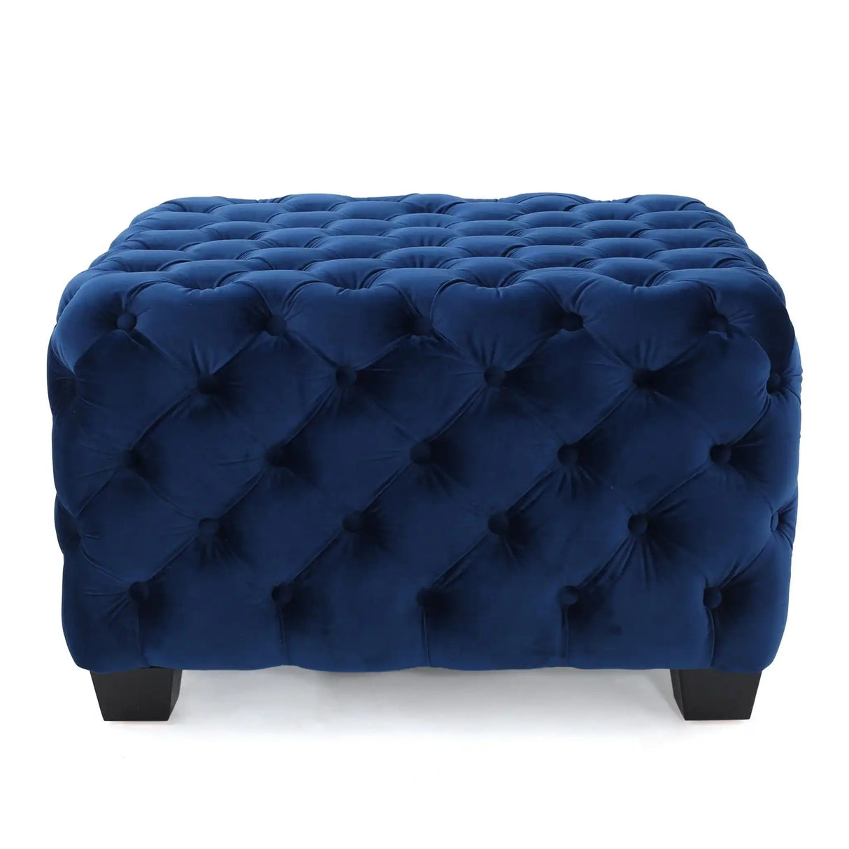 Modern Glam Ottoman With Velvet Upholstery And Button Tufted Design - Best Buy Furniture