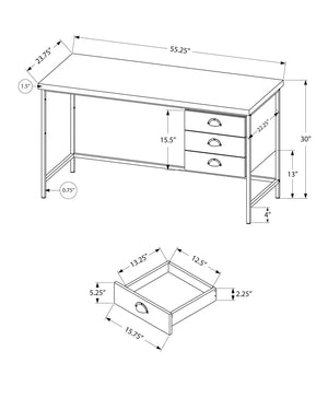 Computer Desk For Home Office, Laptop, 3 Storage Drawers, Contemporary & Moder - Best Buy Furniture
